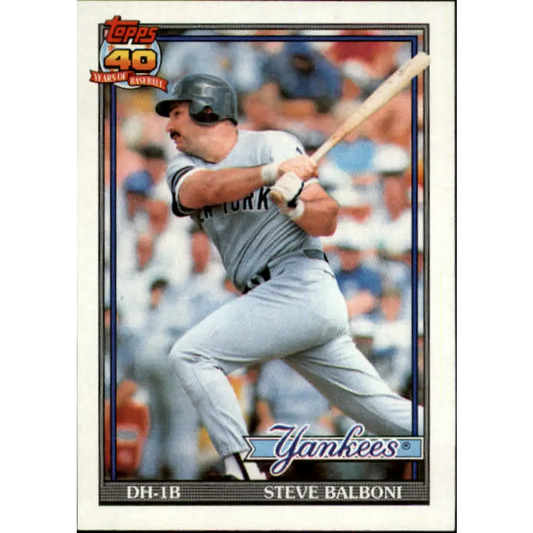 1991 Topps #511 Steve Balboni NM-MT New York Yankees Baseball Card  Image 1