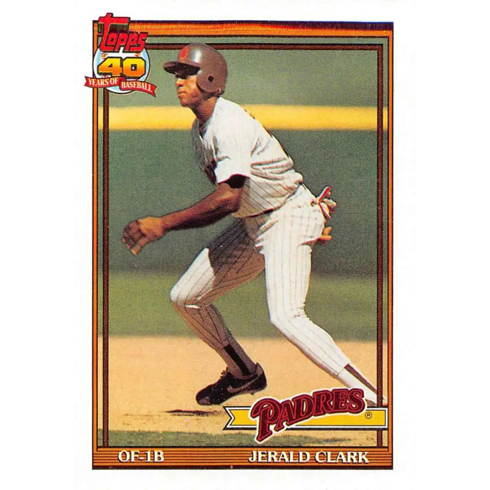 1991 Topps #513 Jerald Clark NM-MT San Diego Padres Baseball Card  Image 1