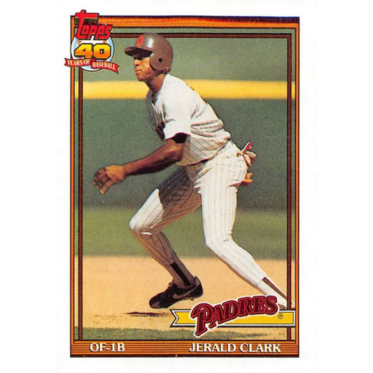 1991 Topps #513 Jerald Clark NM-MT San Diego Padres Baseball Card  Image 1