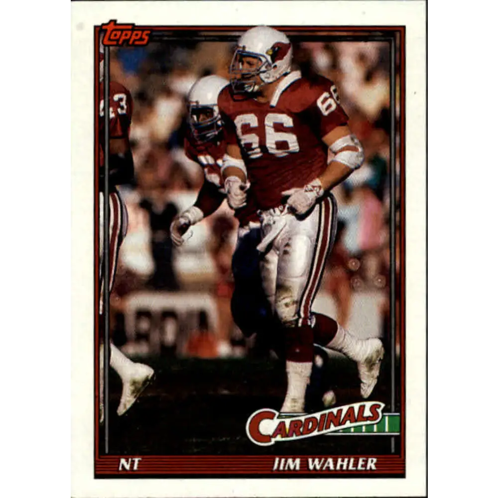 1991 Topps #516 Jim Wahler NM-MT RC Rookie Phoenix Cardinals Football Card  Image 1