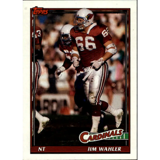 1991 Topps #516 Jim Wahler NM-MT RC Rookie Phoenix Cardinals Football Card  Image 1