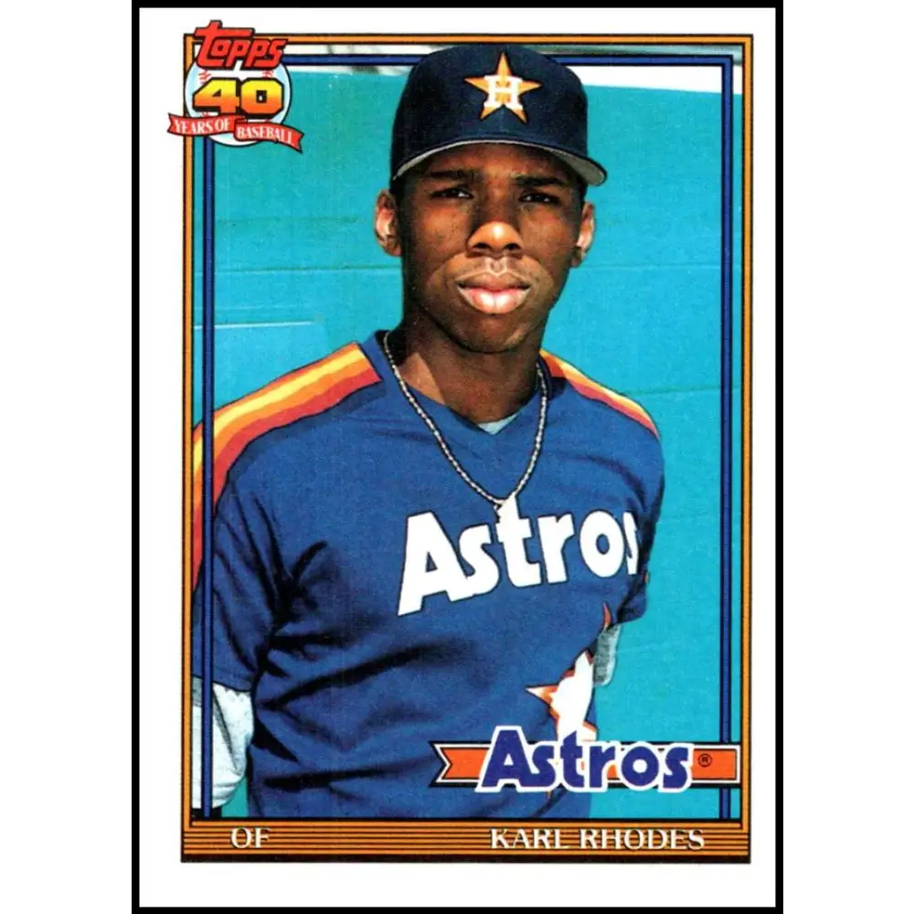 1991 Topps #516 Karl Rhodes NM-MT Houston Astros Baseball Card  Image 1