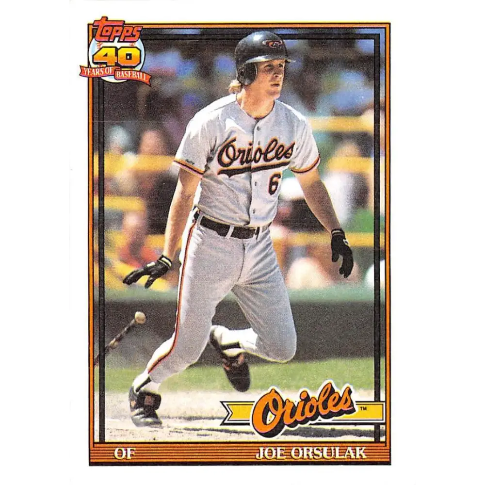 1991 Topps #521 Joe Orsulak NM-MT Baltimore Orioles Baseball Card  Image 1