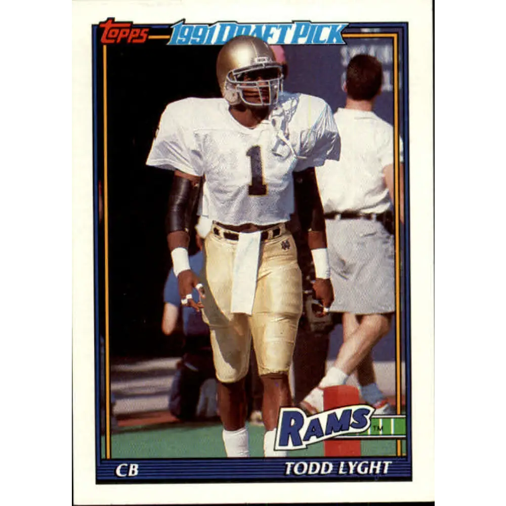 1991 Topps #523 Todd Lyght NM-MT RC Rookie Los Angeles Rams Football Card  Image 1