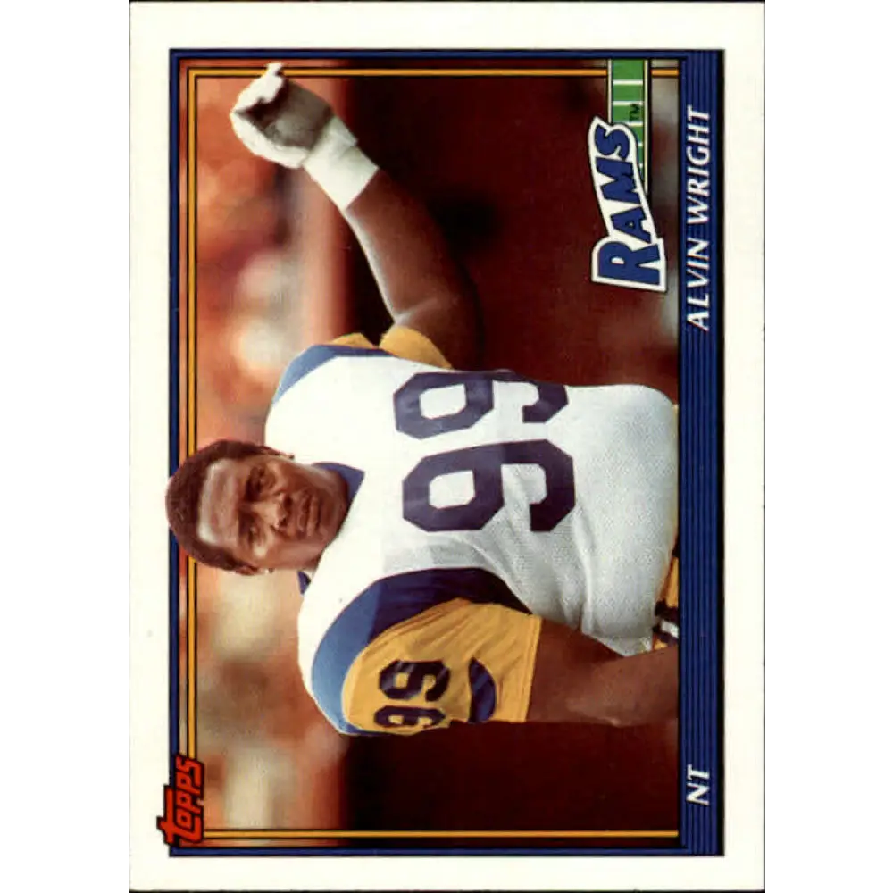 1991 Topps #524 Alvin Wright NM-MT Los Angeles Rams Football Card  Image 1