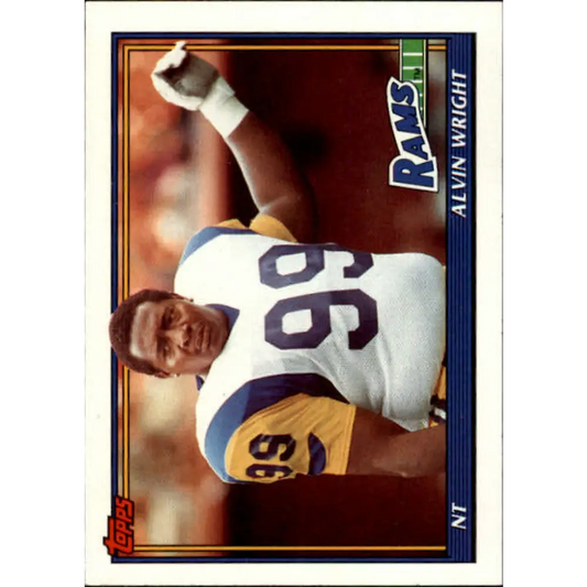 1991 Topps #524 Alvin Wright NM-MT Los Angeles Rams Football Card  Image 1