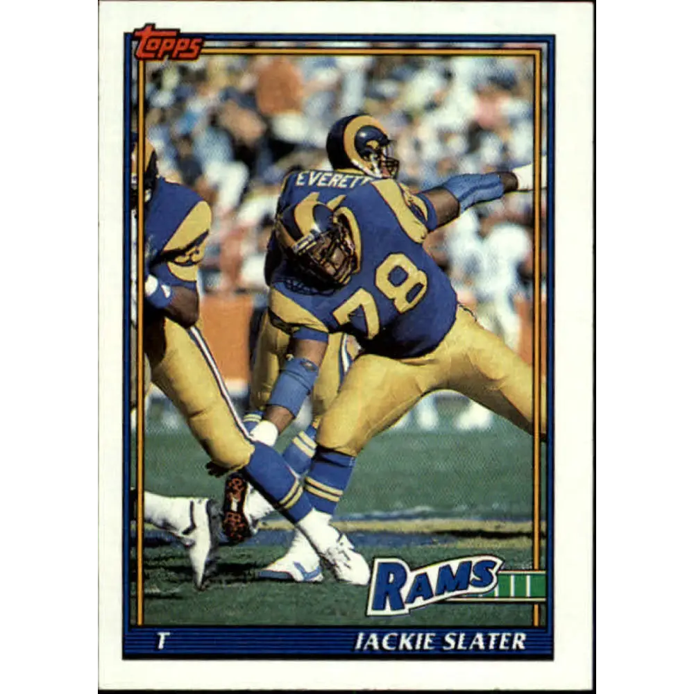 1991 Topps #526 Jackie Slater NM-MT Los Angeles Rams Football Card  Image 1