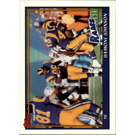 1991 Topps #527 Damone Johnson NM-MT RC Rookie Los Angeles Rams Football Card  Image 1