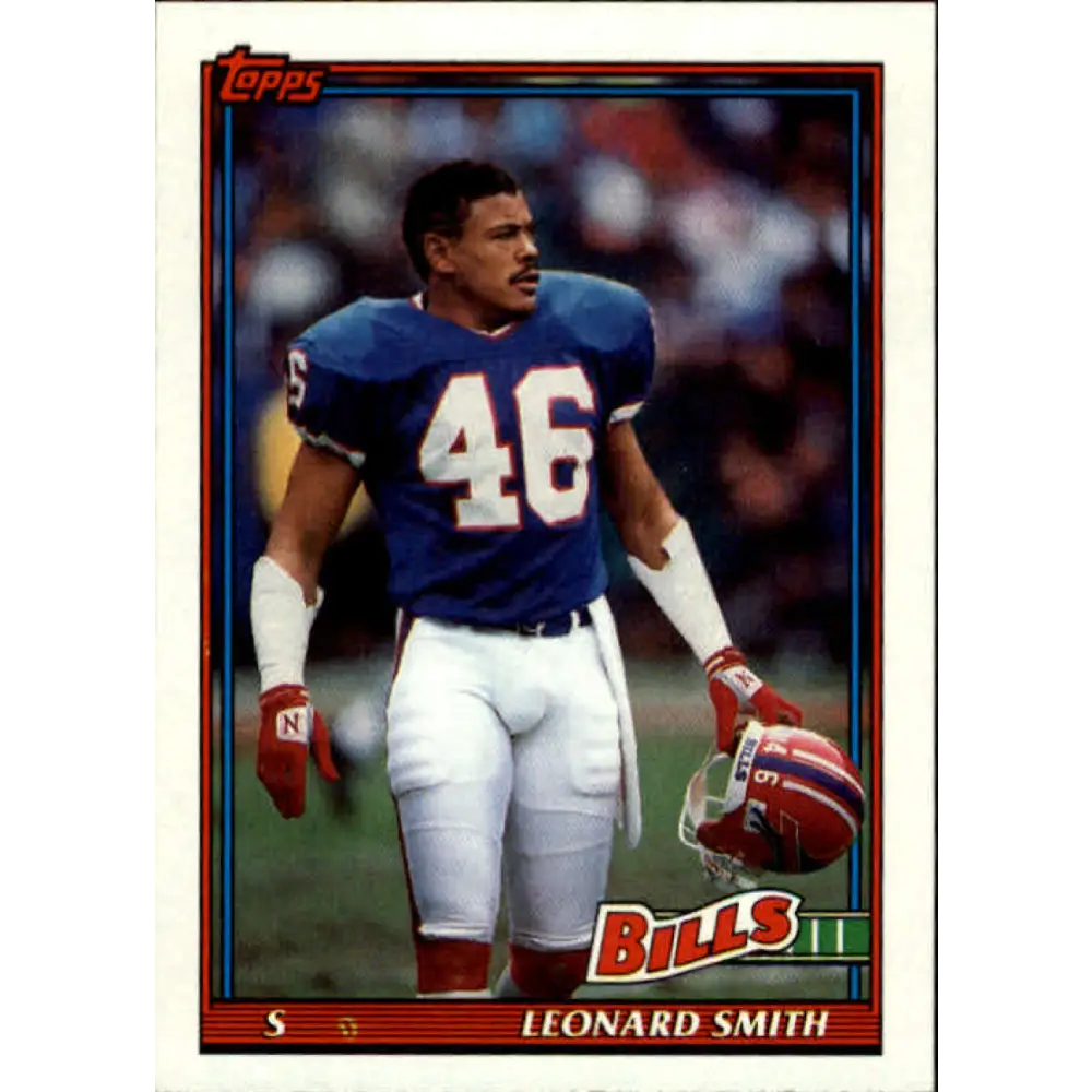 1991 Topps #53 Leonard Smith NM-MT Buffalo Bills Football Card  Image 1