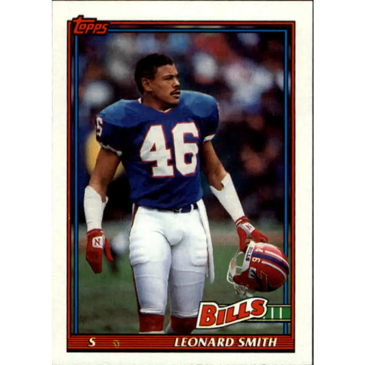 1991 Topps #53 Leonard Smith NM-MT Buffalo Bills Football Card  Image 1