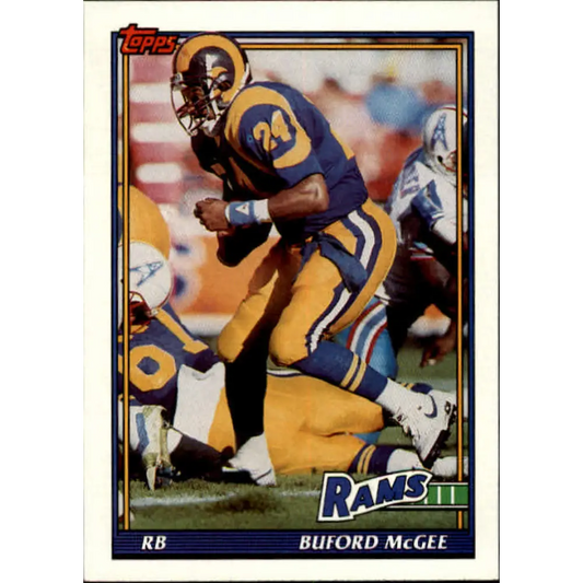 1991 Topps #530 Buford McGee NM-MT Los Angeles Rams Football Card  Image 1