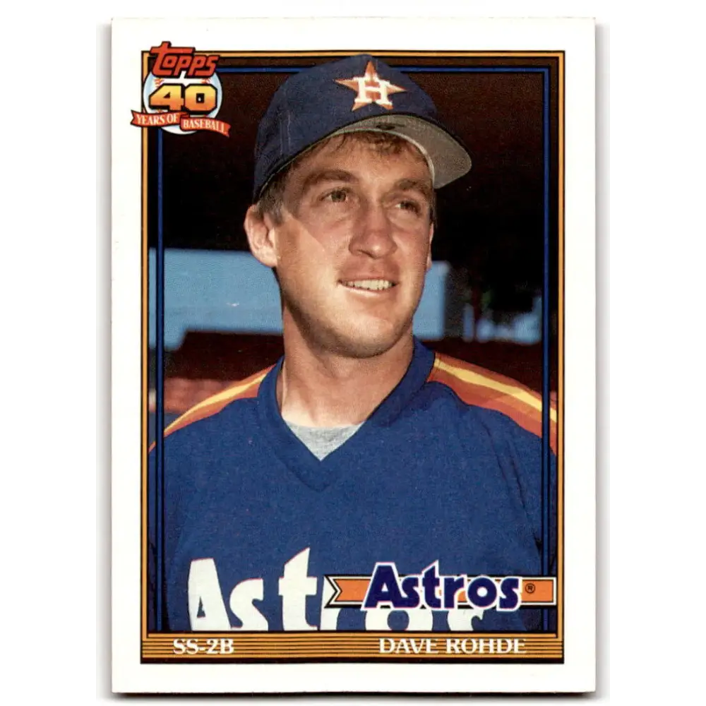1991 Topps #531 Dave Rohde NM-MT Houston Astros Baseball Card  Image 1