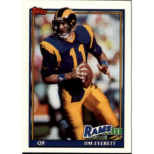 1991 Topps #532 Jim Everett NM-MT Los Angeles Rams Football Card  Image 1