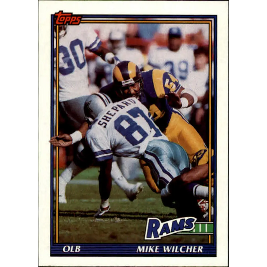 1991 Topps #533 Mike Wilcher NM-MT Los Angeles Rams Football Card  Image 1
