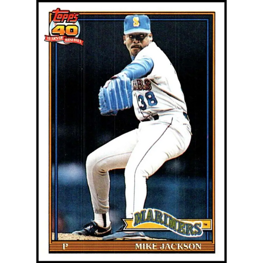 1991 Topps #534 Mike Jackson NM-MT Seattle Mariners Baseball Card  Image 1