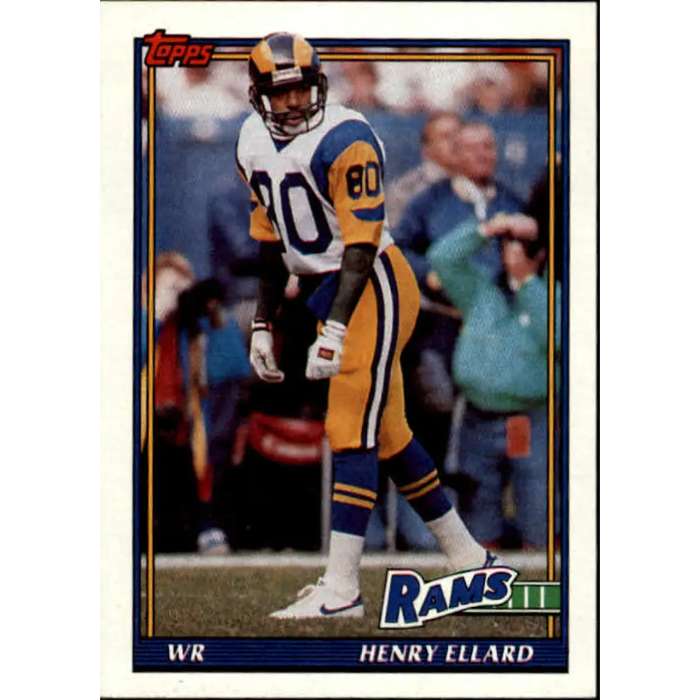1991 Topps #536 Henry Ellard NM-MT Los Angeles Rams Football Card  Image 1