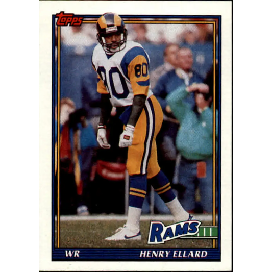 1991 Topps #536 Henry Ellard NM-MT Los Angeles Rams Football Card  Image 1