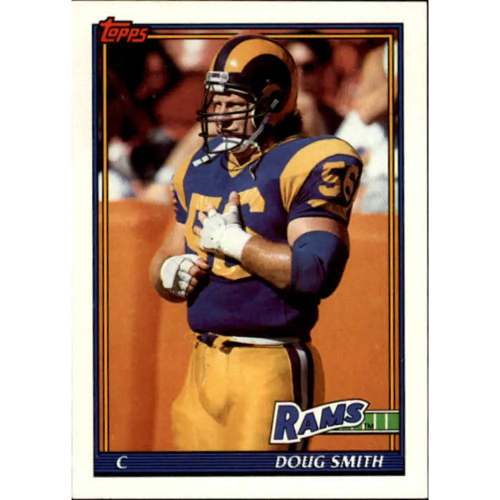 1991 Topps #537 Doug Smith NM-MT Los Angeles Rams Football Card  Image 1