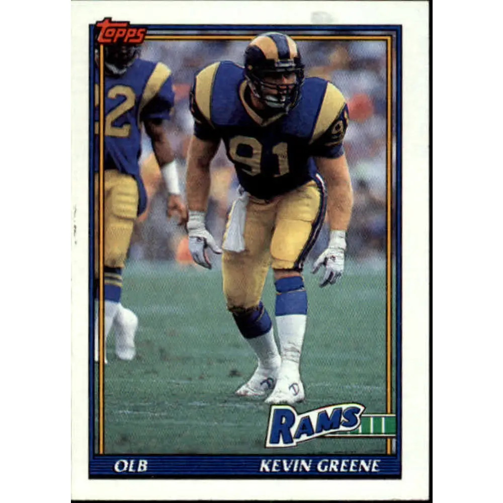 1991 Topps #542 Kevin Greene NM-MT Los Angeles Rams Football Card  Image 1