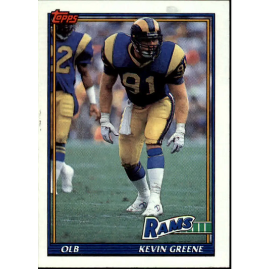 1991 Topps #542 Kevin Greene NM-MT Los Angeles Rams Football Card  Image 1