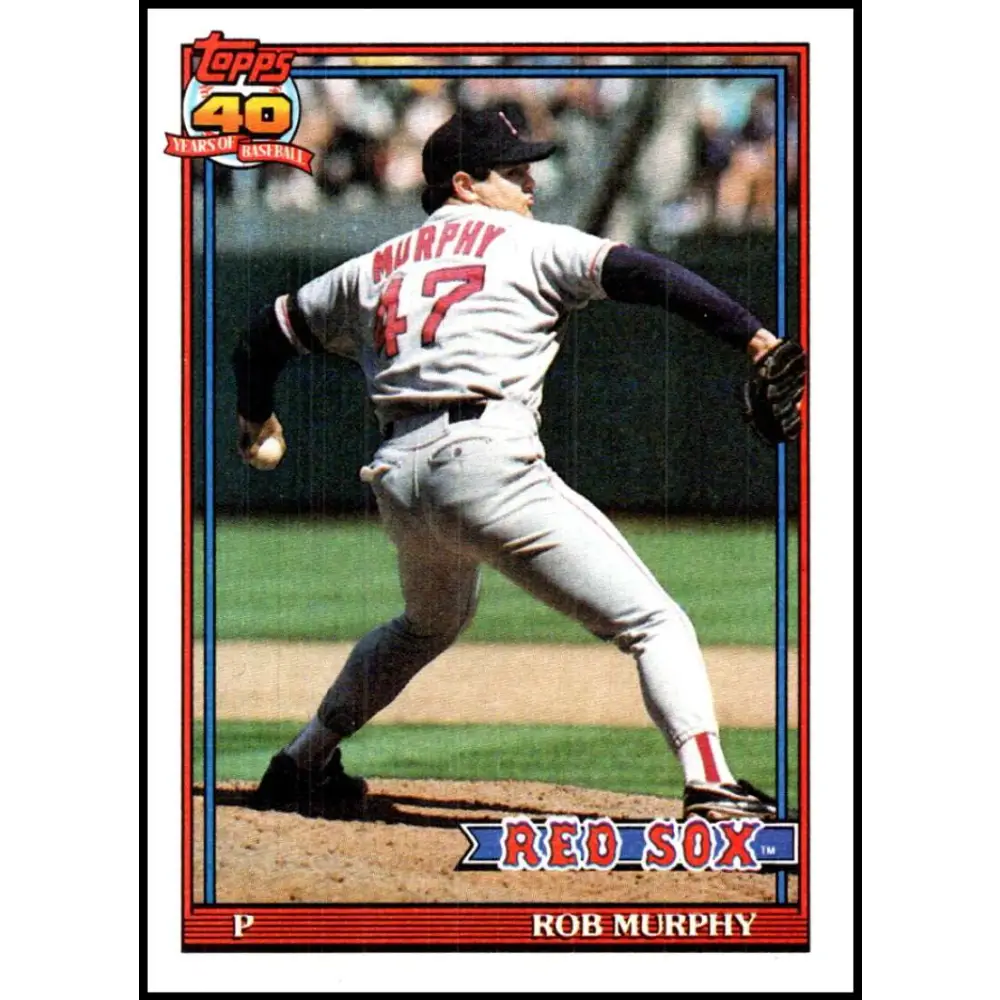 1991 Topps #542 Rob Murphy NM-MT Boston Red Sox Baseball Card  Image 1