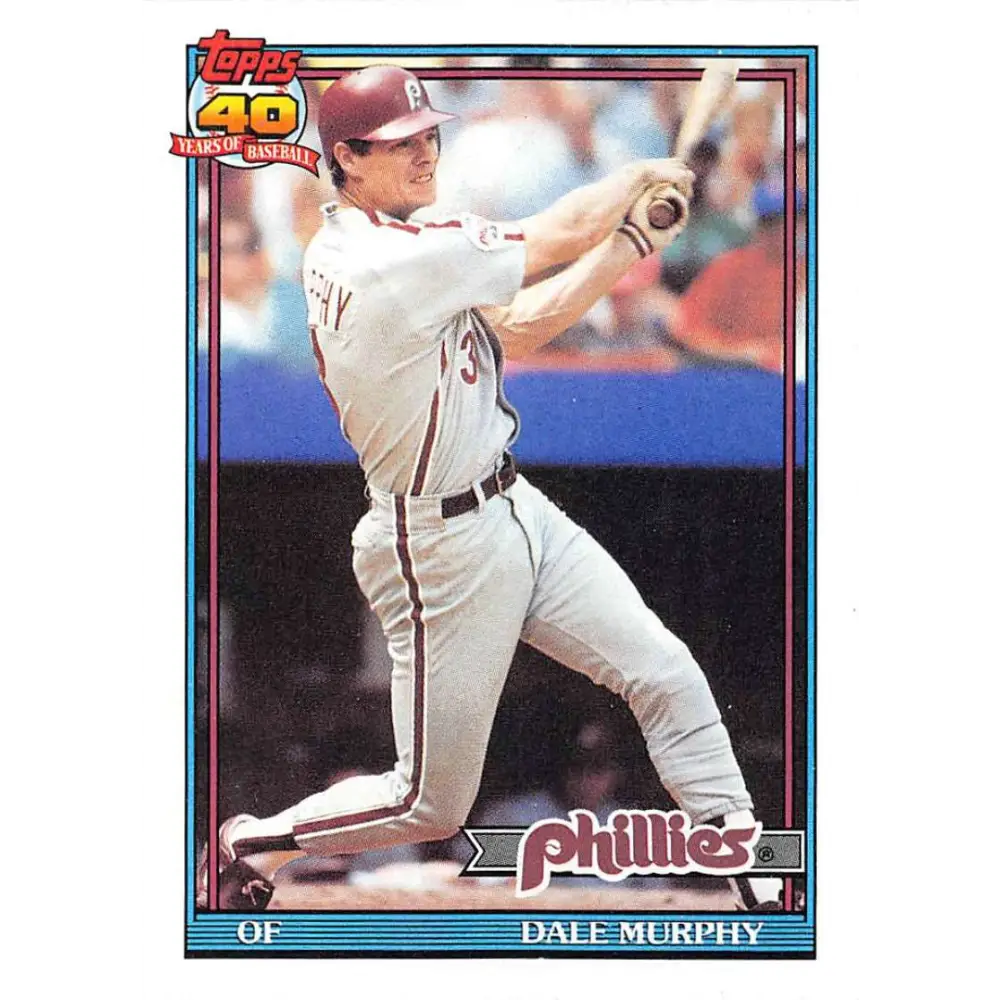1991 Topps #545 Dale Murphy NM-MT Philadelphia Phillies Baseball Card  Image 1