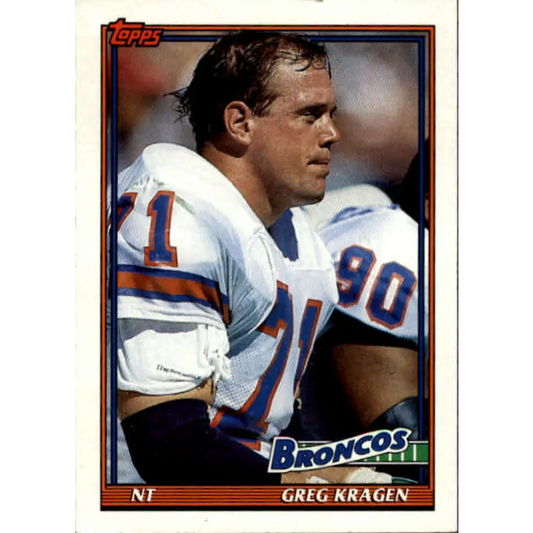 1991 Topps #547 Greg Kragen NM-MT Denver Broncos Football Card  Image 1