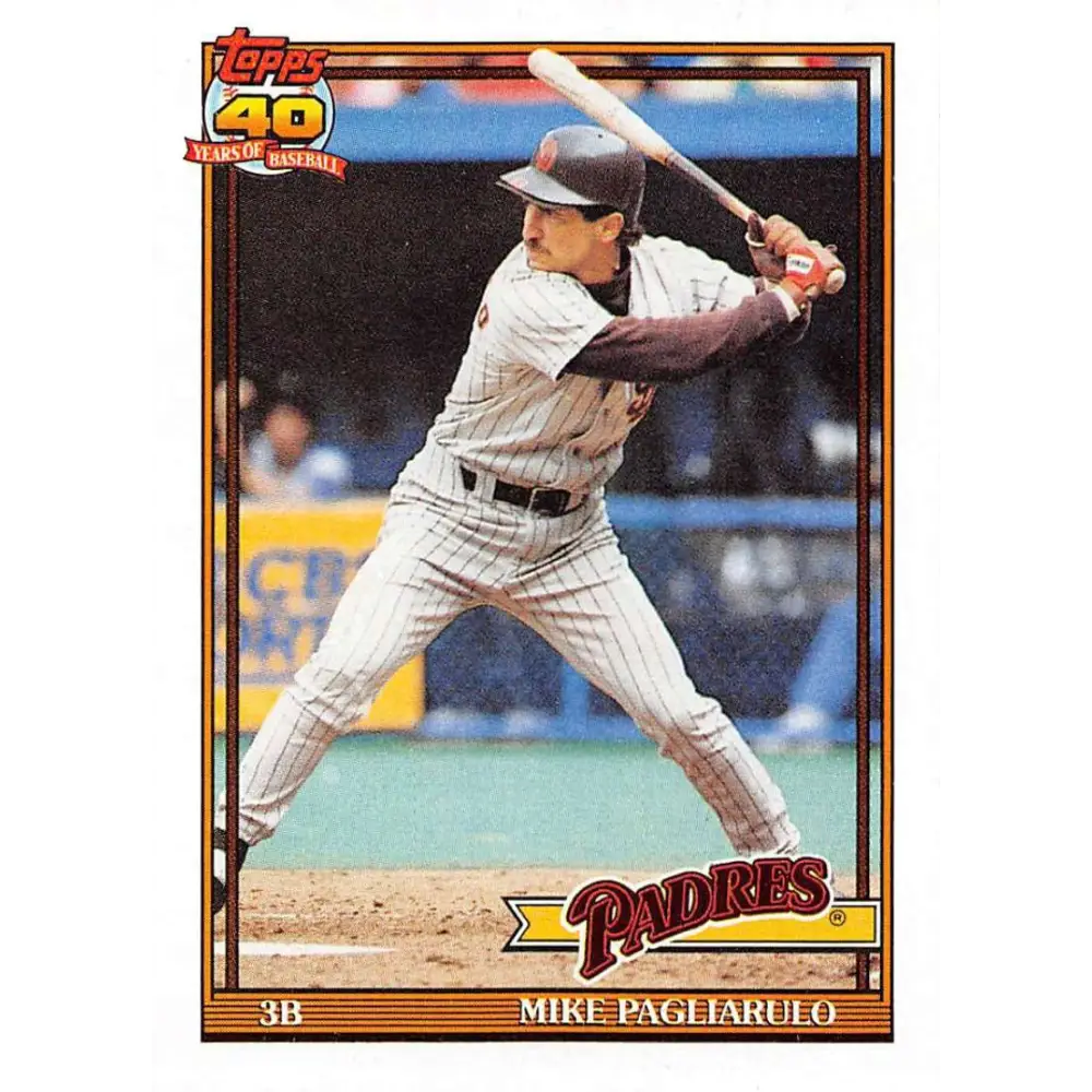 1991 Topps #547 Mike Pagliarulo NM-MT San Diego Padres Baseball Card  Image 1