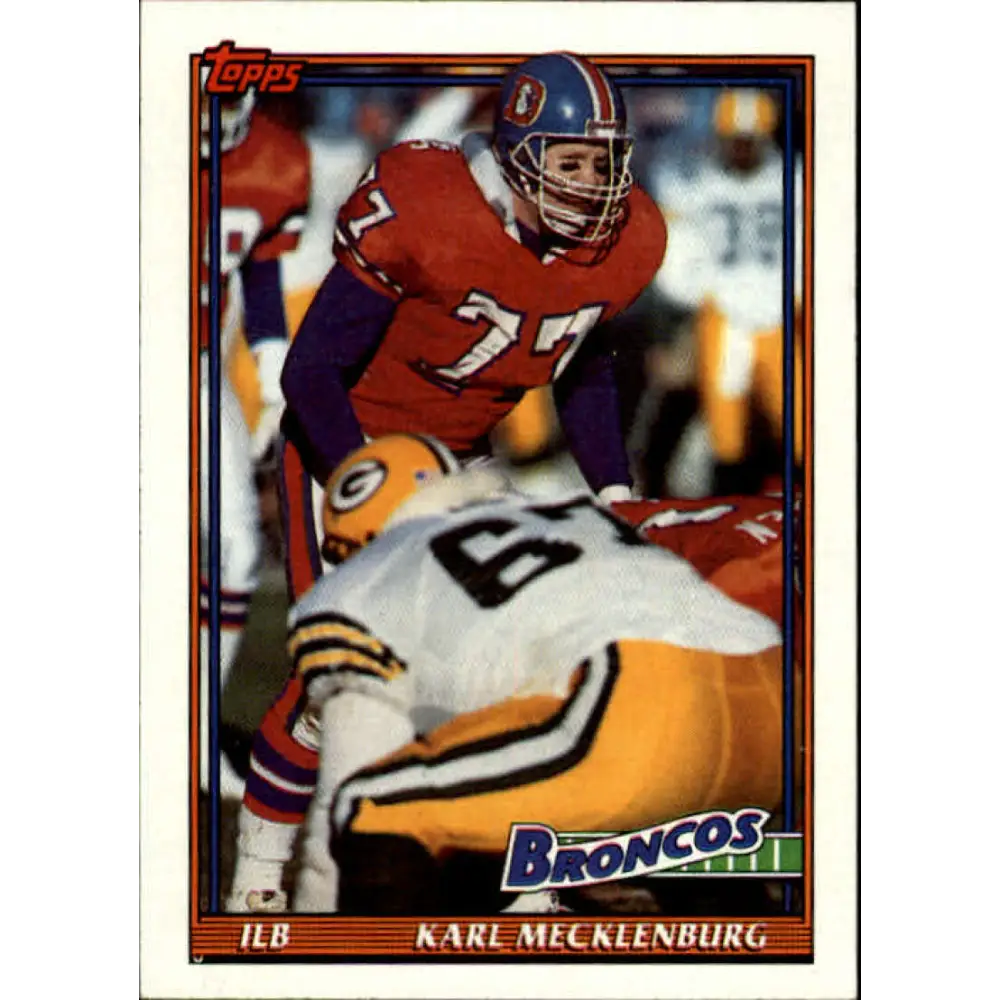 1991 Topps #548 Karl Mecklenburg NM-MT Denver Broncos Football Card  Image 1
