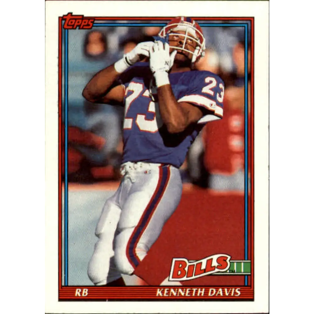 1991 Topps #55 Kenneth Davis NM-MT Buffalo Bills Football Card  Image 1