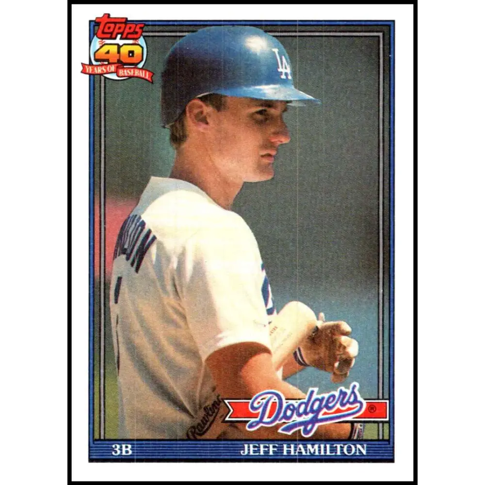 1991 Topps #552 Jeff Hamilton NM-MT Los Angeles Dodgers Baseball Card  Image 1