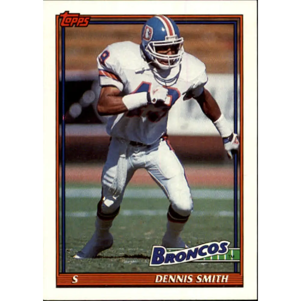 1991 Topps #556 Dennis Smith NM-MT Denver Broncos Football Card  Image 1