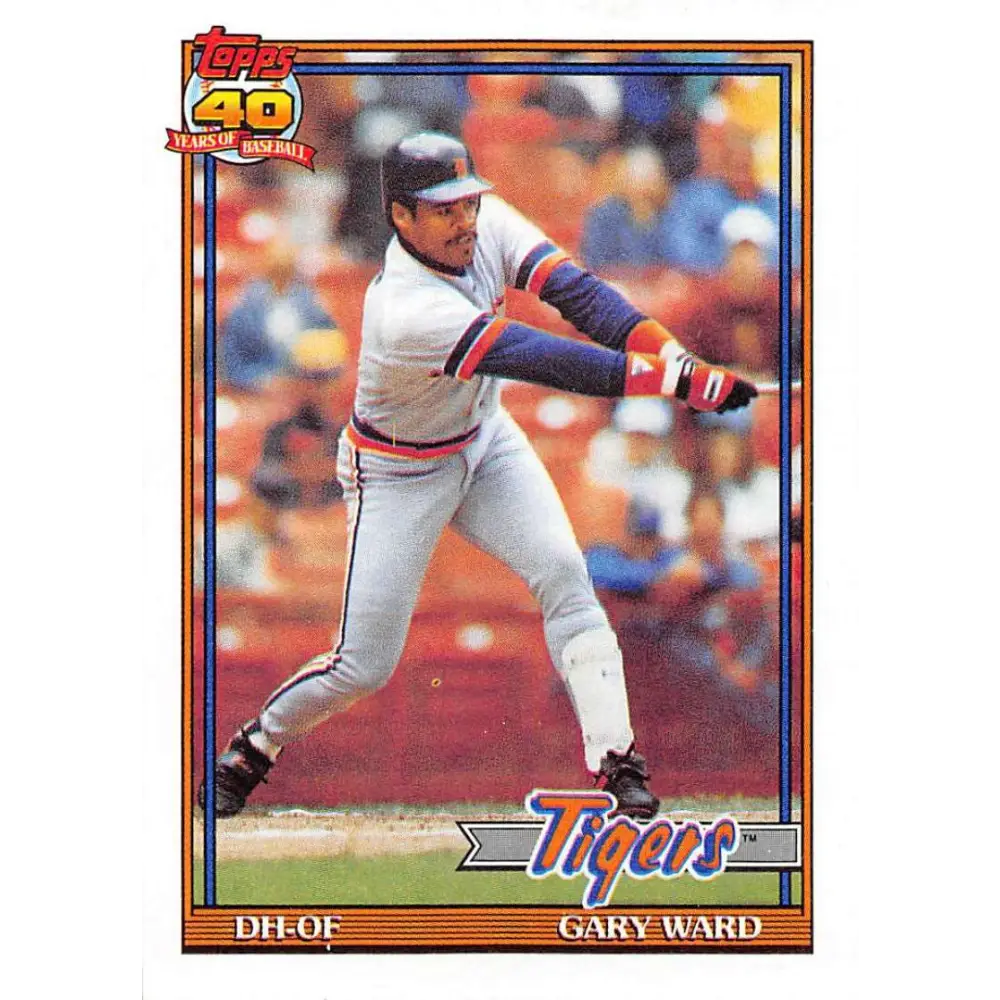 1991 Topps #556 Gary Ward NM-MT Detroit Tigers Baseball Card  Image 1