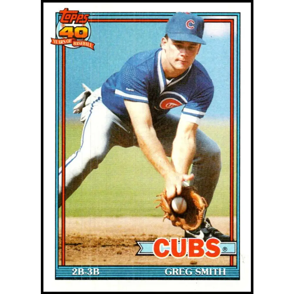 1991 Topps #560 Greg Smith NM-MT Chicago Cubs Baseball Card  Image 1