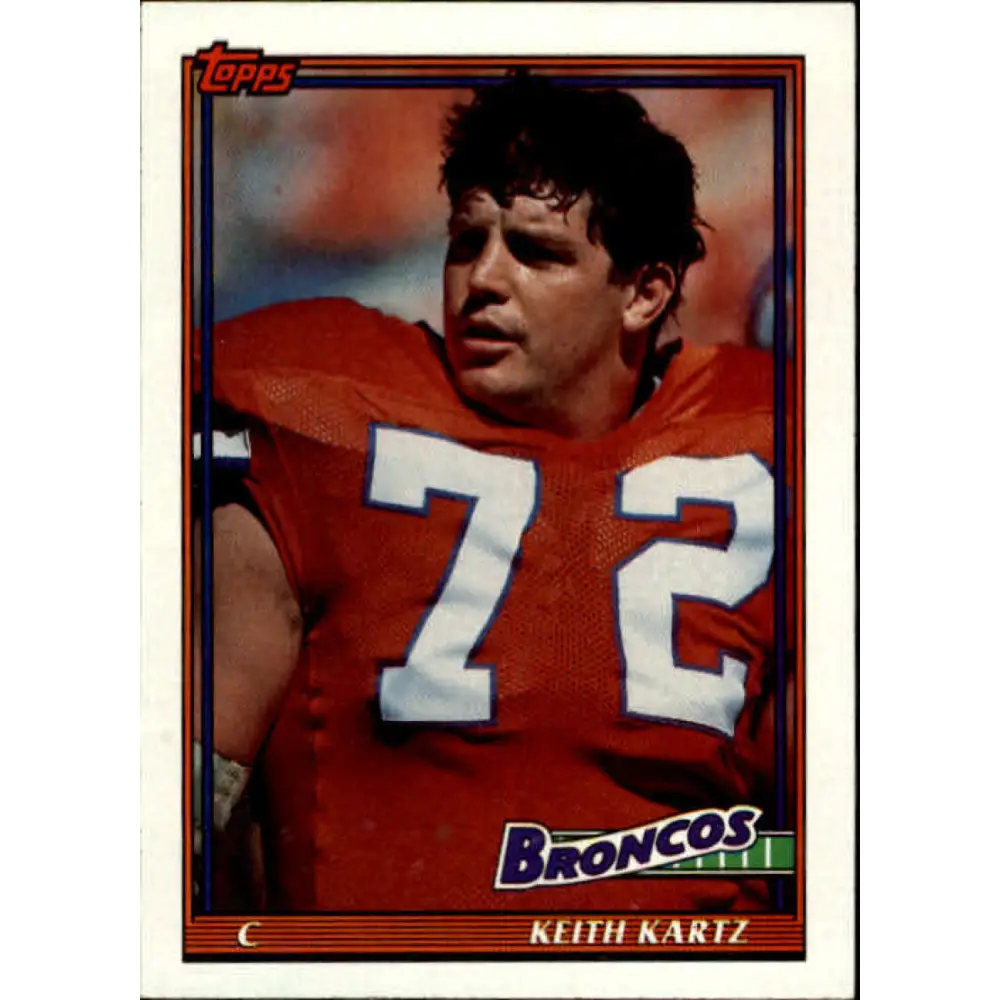 1991 Topps #562 Keith Kartz NM-MT RC Rookie Denver Broncos Football Card  Image 1