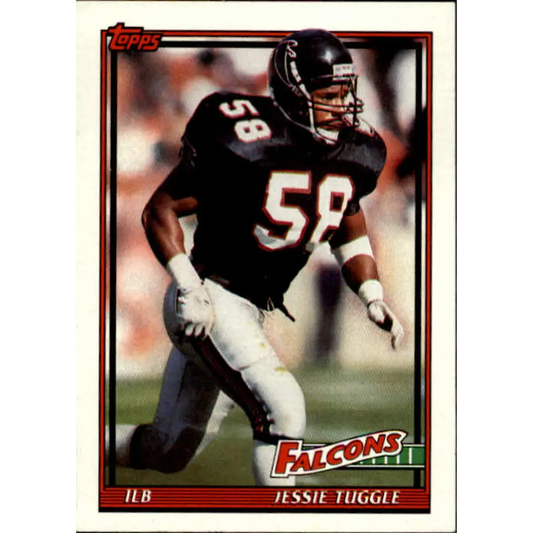 1991 Topps #568 Jessie Tuggle NM-MT Atlanta Falcons Football Card  Image 1