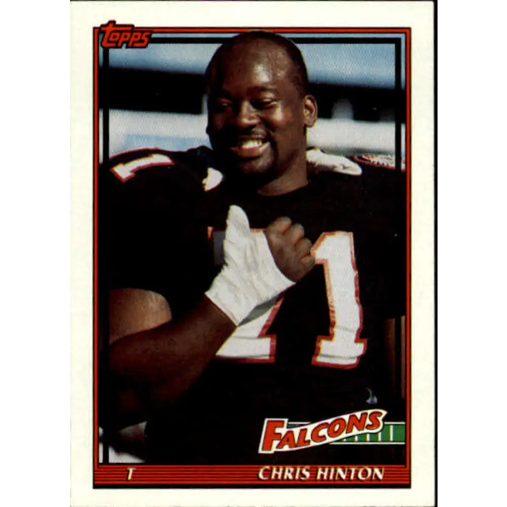1991 Topps #569 Chris Hinton NM-MT Atlanta Falcons Football Card  Image 1