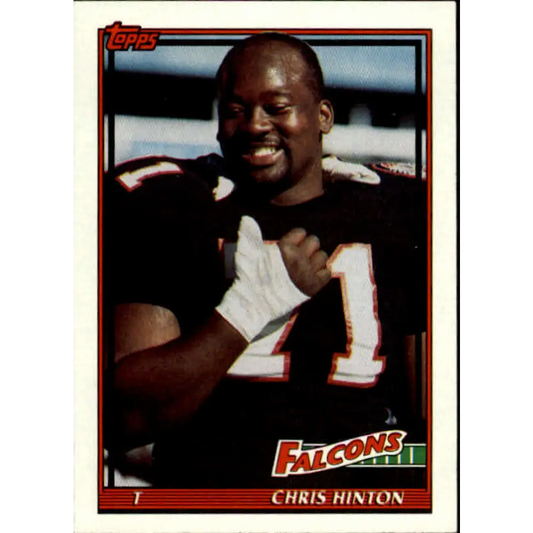 1991 Topps #569 Chris Hinton NM-MT Atlanta Falcons Football Card  Image 1