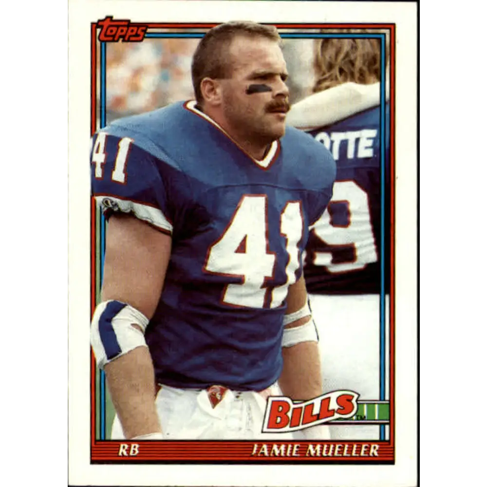 1991 Topps #57 Jamie Mueller NM-MT Buffalo Bills Football Card  Image 1