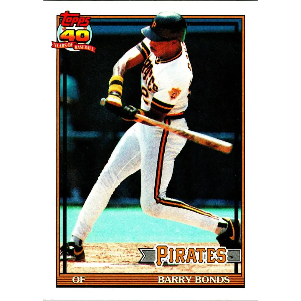 1991 Topps #570 Barry Bonds NM-MT Pittsburgh Pirates Baseball Card  Image 1