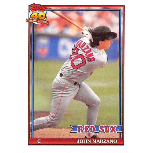 1991 Topps #574 John Marzano NM-MT Boston Red Sox Baseball Card  Image 1