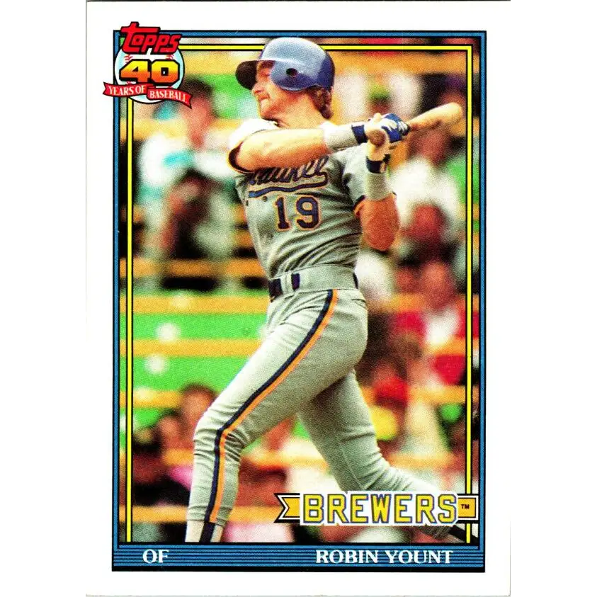 1991 Topps #575 Robin Yount NM-MT Milwaukee Brewers Baseball Card  Image 1