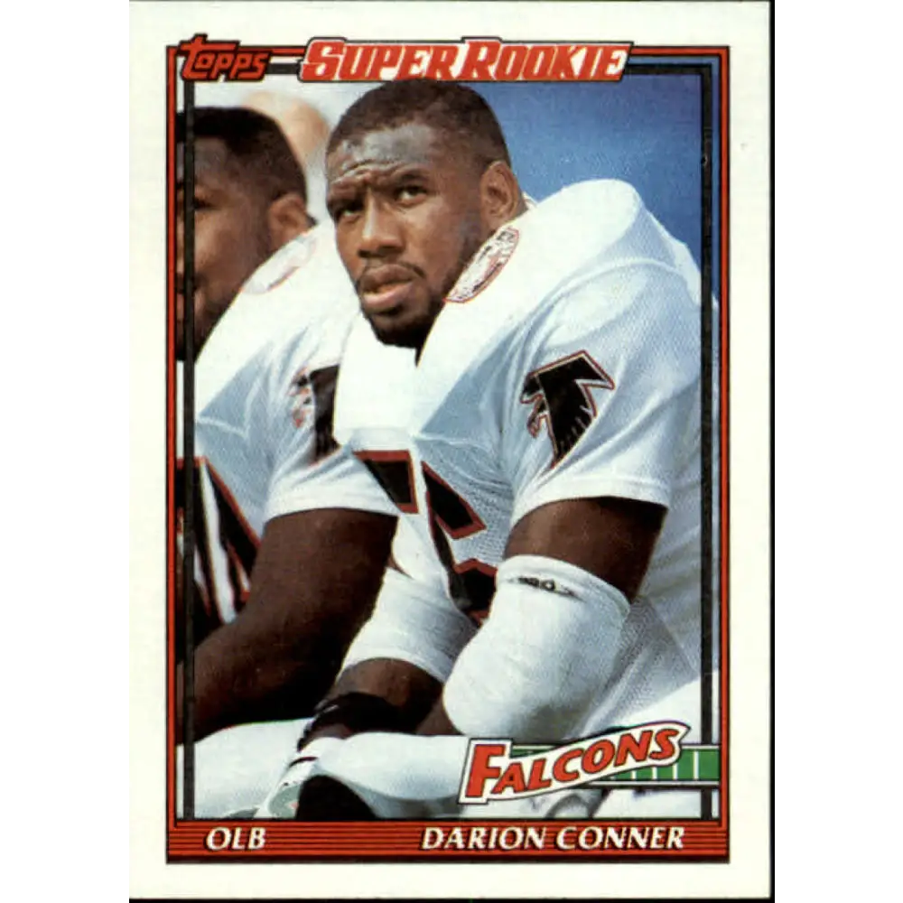 1991 Topps #576 Darion Conner NM-MT RC Rookie Atlanta Falcons Football Card  Image 1