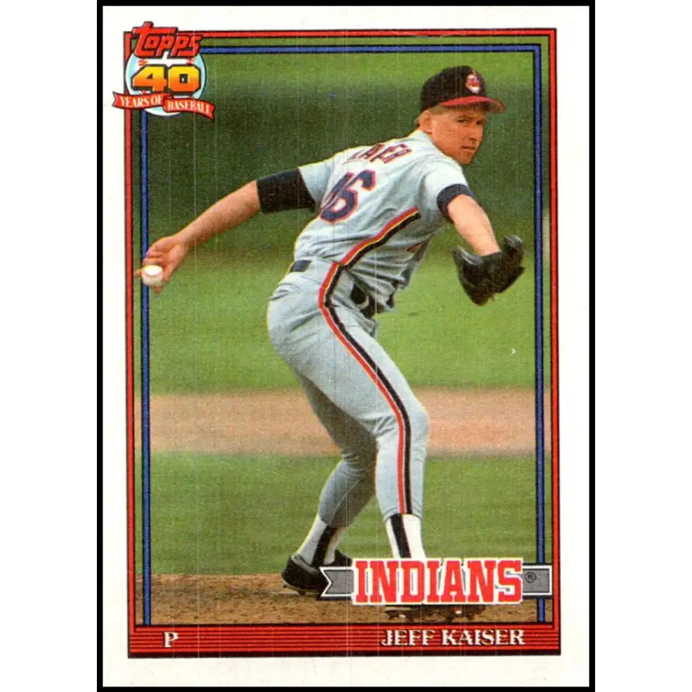 1991 Topps #576 Jeff Kaiser NM-MT Cleveland Indians Baseball Card  Image 1