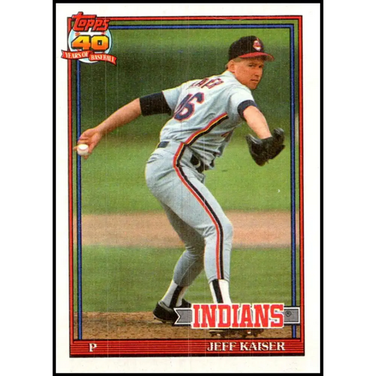 1991 Topps #576 Jeff Kaiser NM-MT Cleveland Indians Baseball Card  Image 1