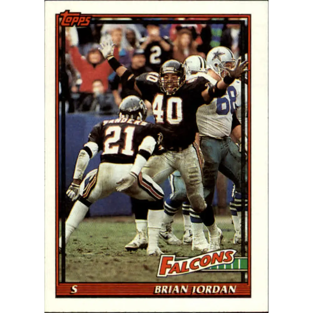 1991 Topps #577 Brian Jordan NM-MT Atlanta Falcons Football Card  Image 1