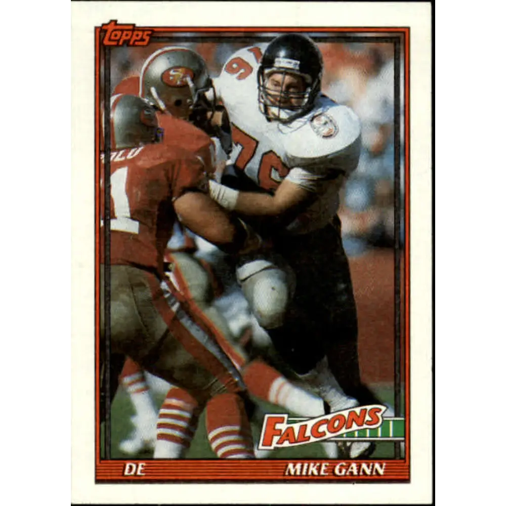 1991 Topps #584 Mike Gann NM-MT Atlanta Falcons Football Card  Image 1