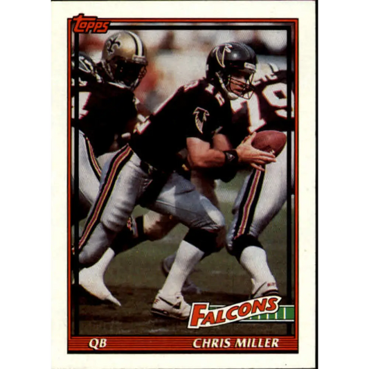 1991 Topps #585 Chris Miller NM-MT Atlanta Falcons Football Card  Image 1