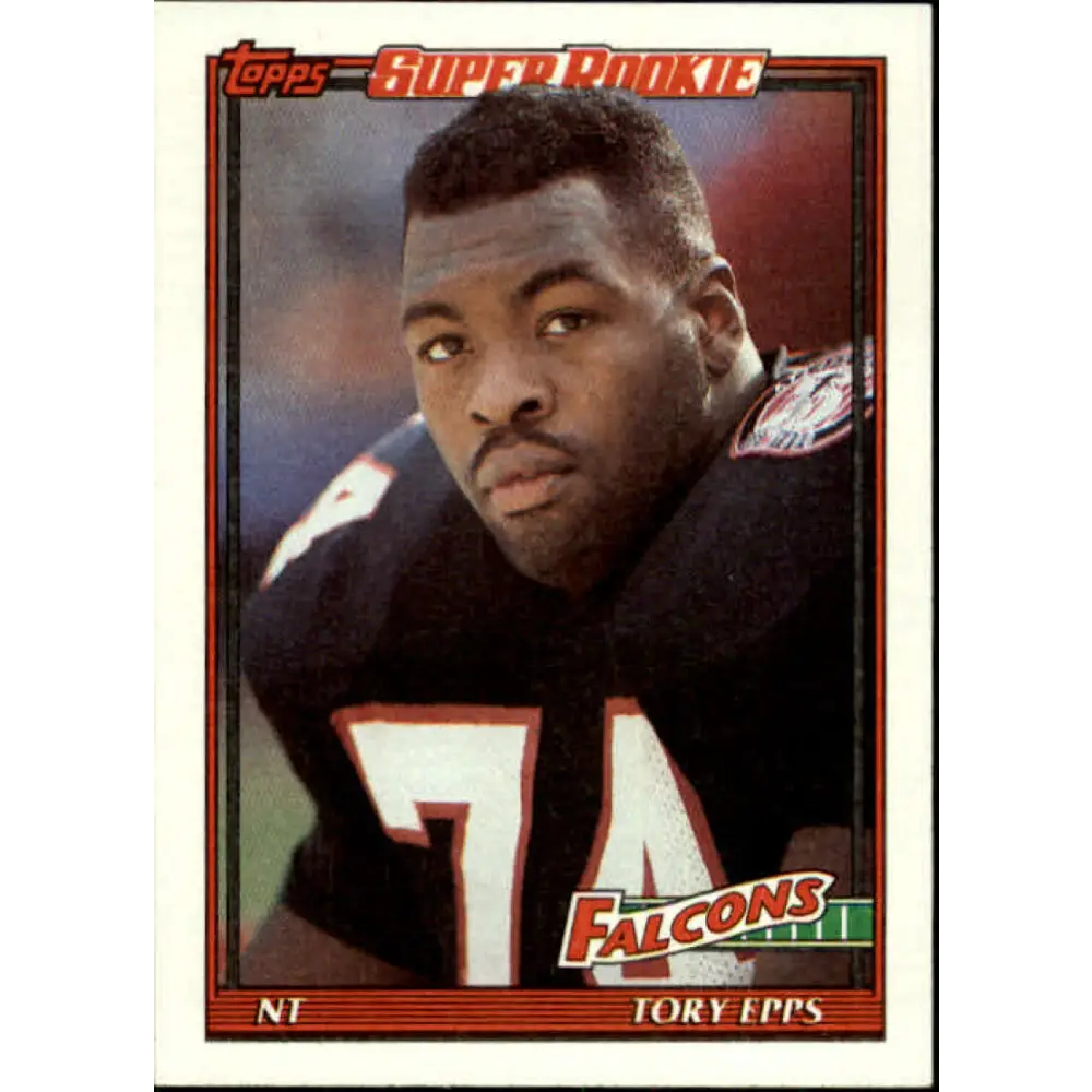 1991 Topps #586 Tory Epps NM-MT RC Rookie Atlanta Falcons Football Card  Image 1
