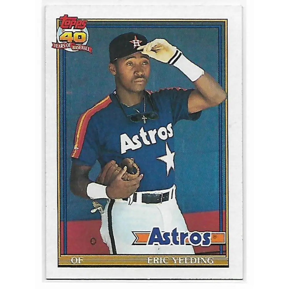 1991 Topps #59 Eric Yelding NM-MT Houston Astros Baseball Card  Image 1
